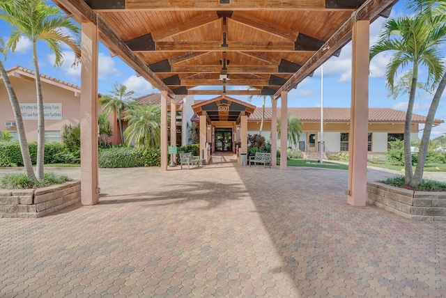 view of patio / terrace featuring a gazebo