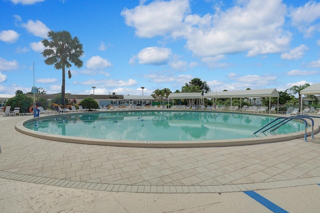 view of pool with a patio area