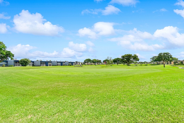 view of home's community with a yard