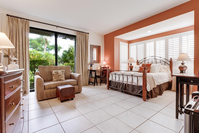 view of tiled bedroom