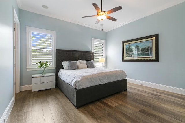 11780 Otter Run, Lake Worth, FL 33449 - bedroom with ornamental molding, multiple windows, and wood finished floors