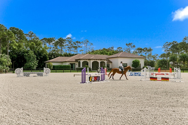 view of play area