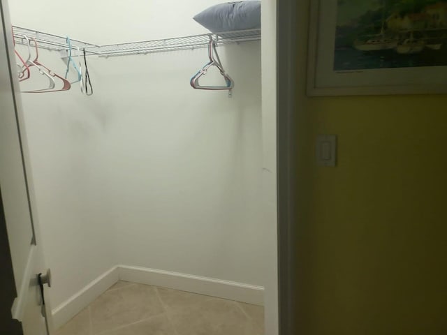 view of walk in closet