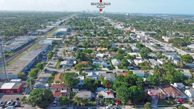 aerial view featuring a residential view