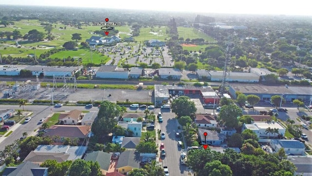 bird's eye view with a residential view