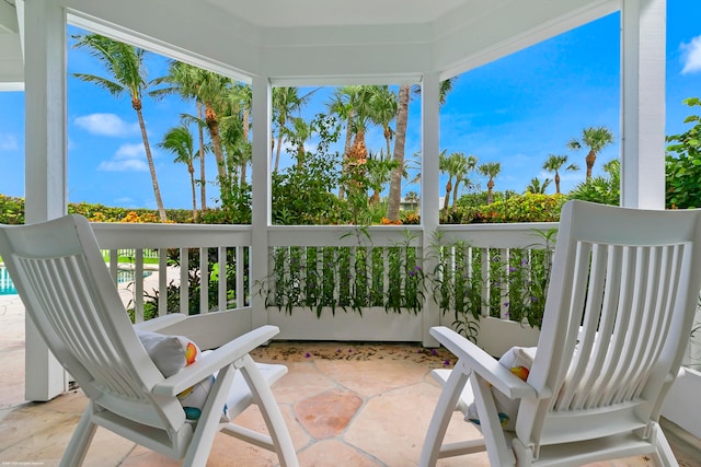 view of sunroom