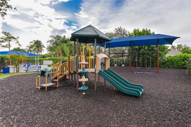 view of jungle gym