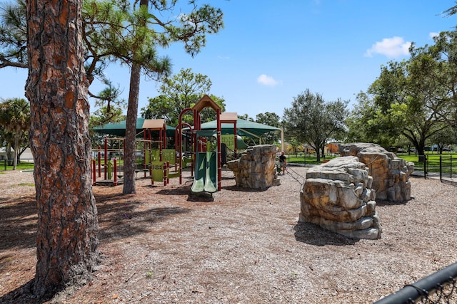 view of jungle gym