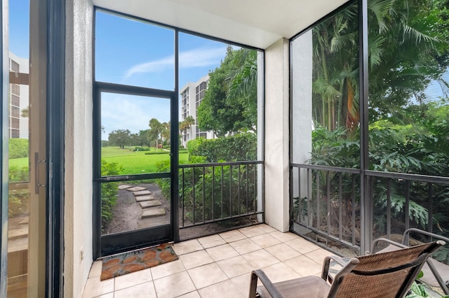 view of sunroom