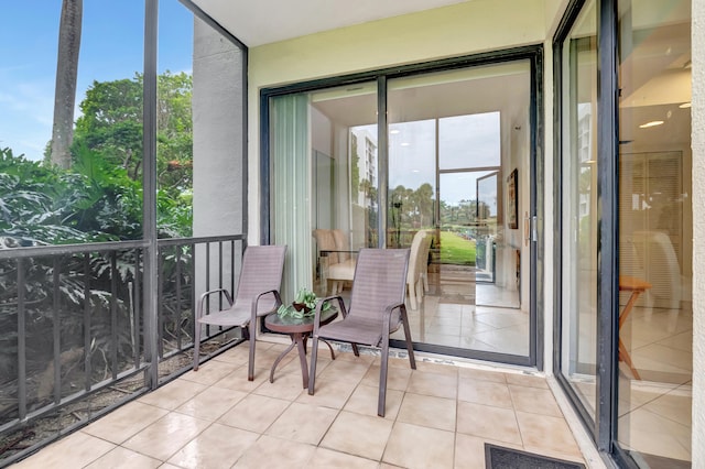 view of sunroom