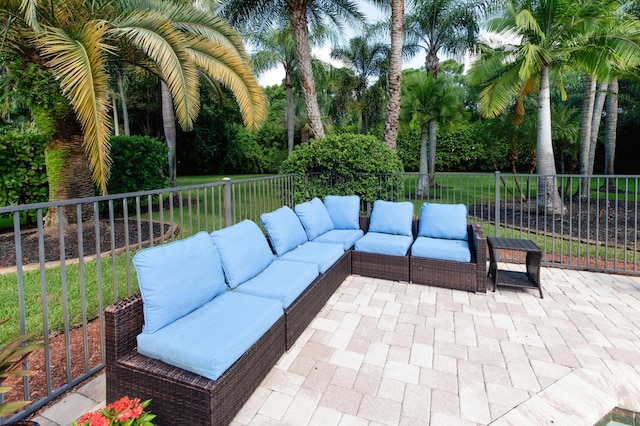 view of patio / terrace with fence