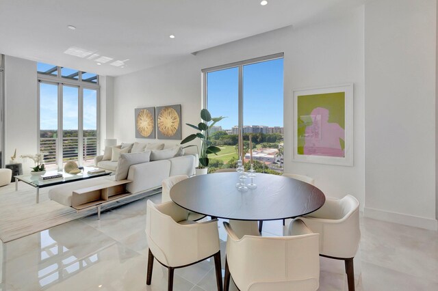 view of dining area