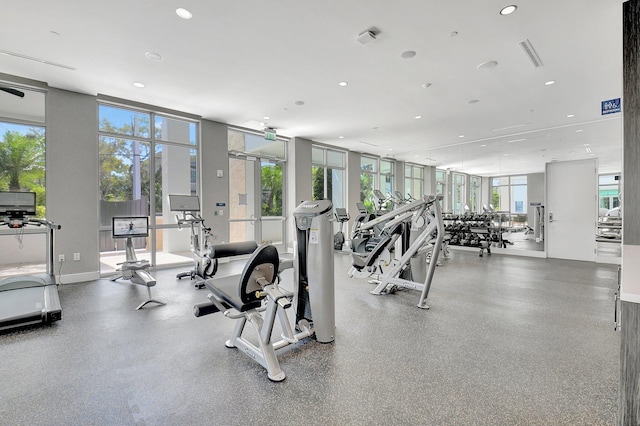 view of exercise room