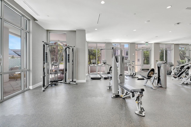 view of exercise room