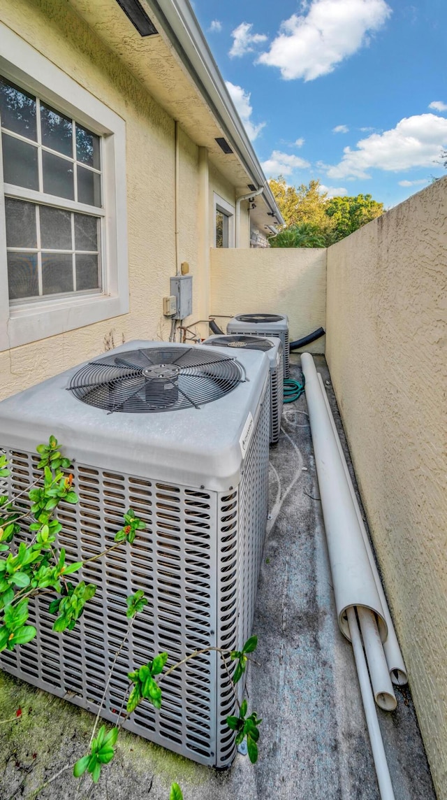 exterior details featuring central air condition unit