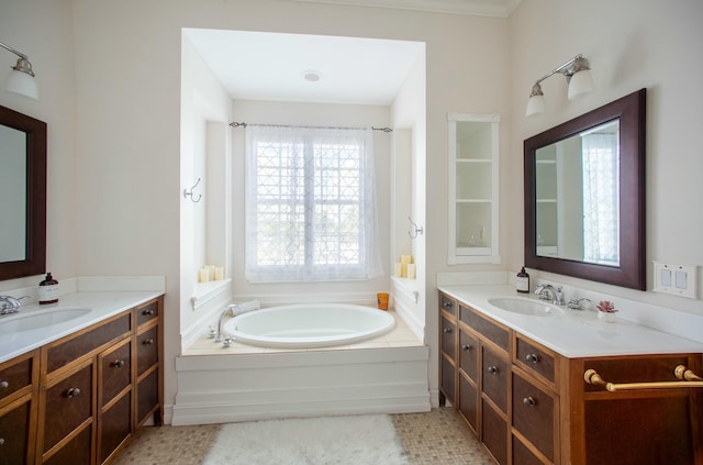 1970 S Dixie Hwy Unit R5, West Palm Beach, FL 33401 - full bathroom featuring a sink, a bath, and two vanities