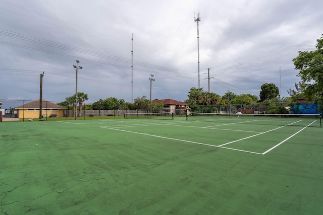 view of tennis court