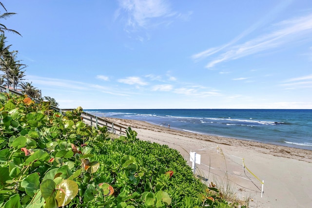 water view featuring a beach view