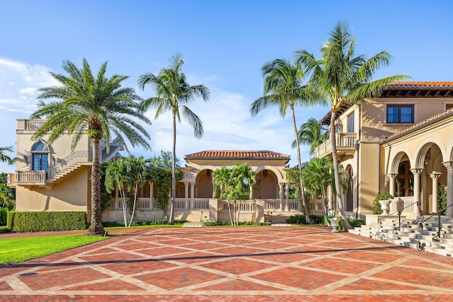 view of mediterranean / spanish house