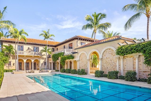 view of pool with a patio