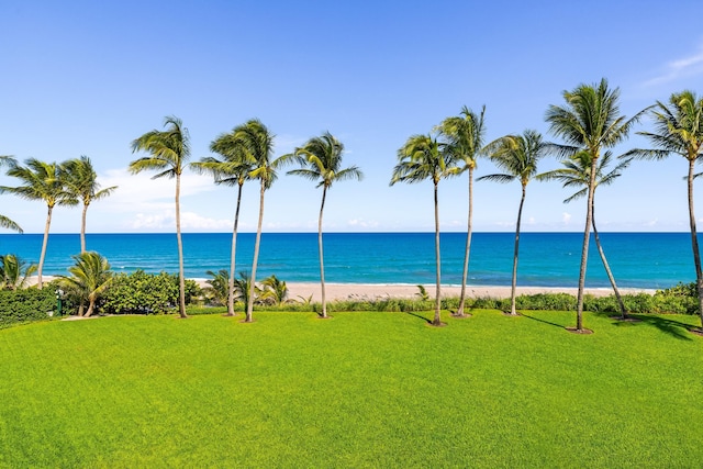 property view of water with a view of the beach