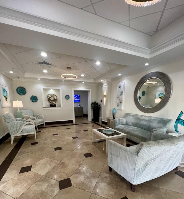 building lobby featuring visible vents