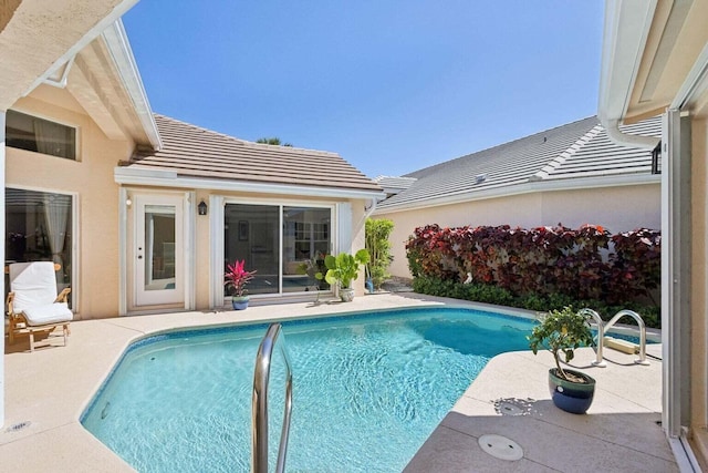 view of pool featuring a patio area