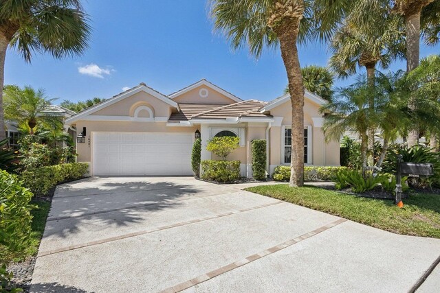 view of front facade with a garage