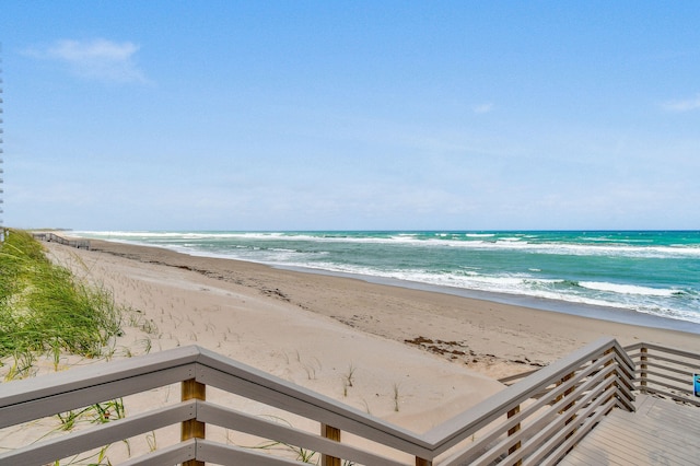 water view featuring a beach view