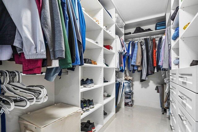 view of walk in closet