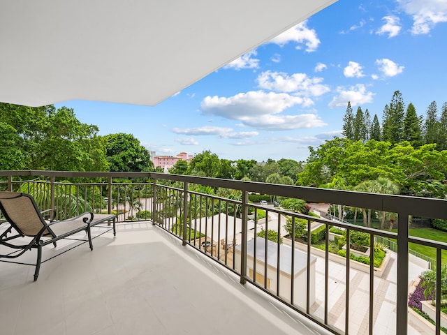 view of balcony