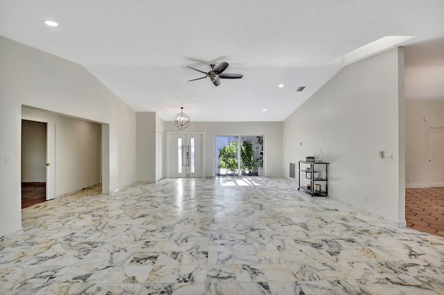 entryway featuring a chandelier