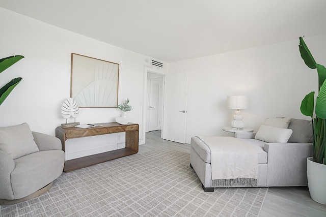 bedroom featuring light wood-type flooring