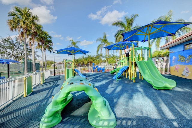 view of jungle gym