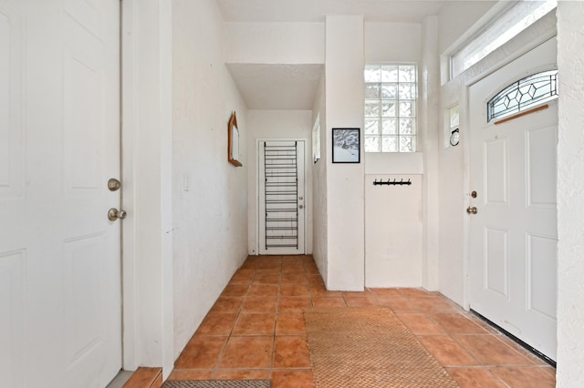 view of tiled foyer entrance