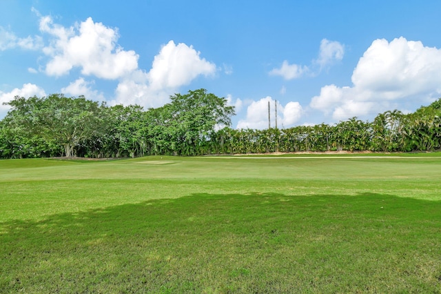 view of home's community with a lawn