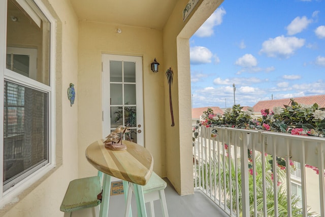 view of balcony