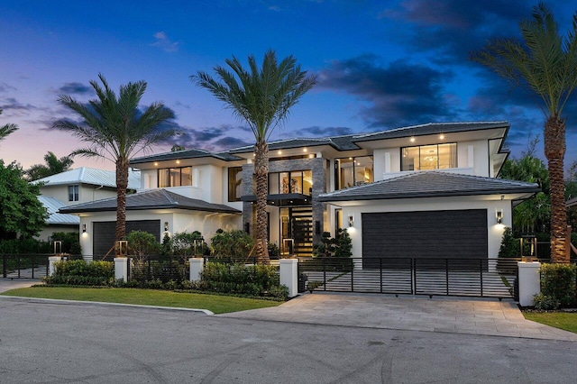 view of front facade with a garage