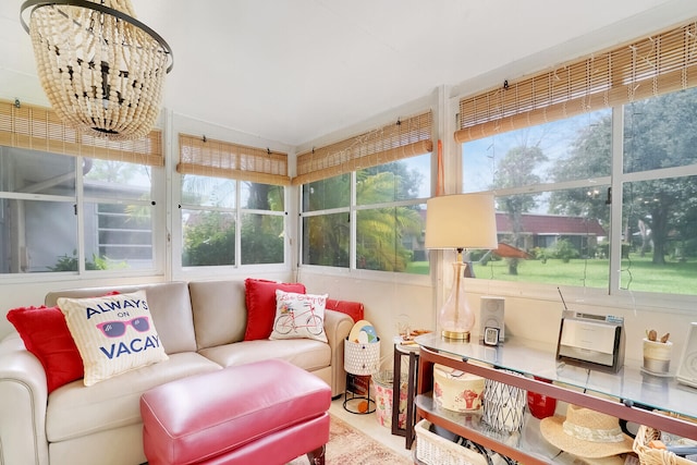 view of sunroom