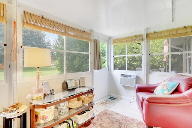 sunroom with cooling unit and a wealth of natural light