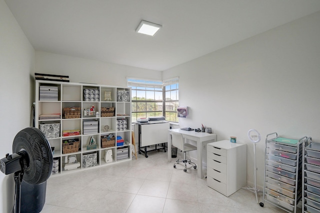 office featuring light tile patterned floors