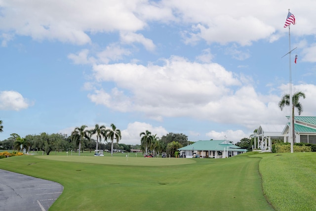 view of community with a lawn