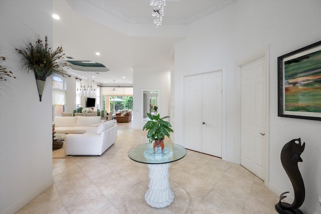 entrance foyer with ornamental molding