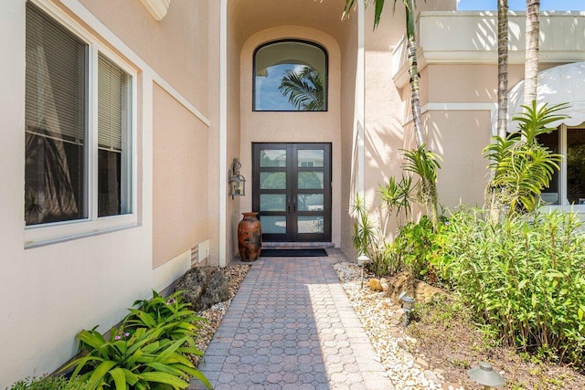 entrance to property with french doors