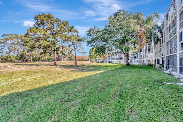 view of grassy yard