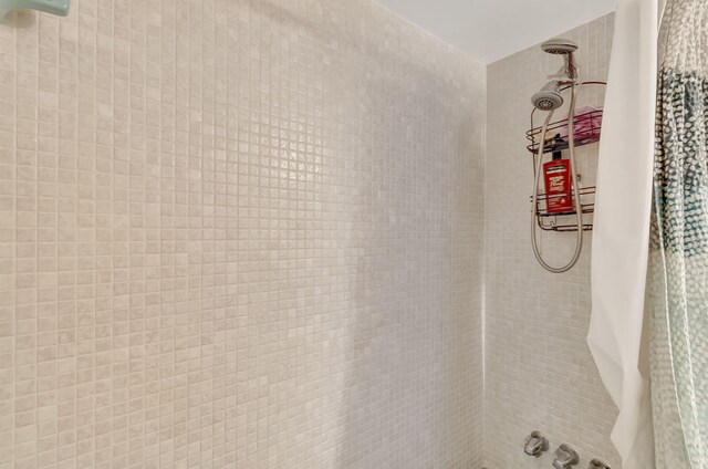 interior details with walk in shower