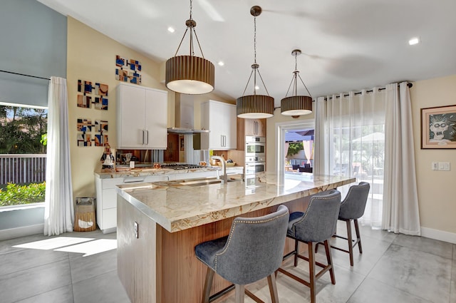 2951 San Remo Way, Delray Beach, FL 33445 - kitchen with a sink, baseboards, plenty of natural light, stainless steel appliances, and recessed lighting