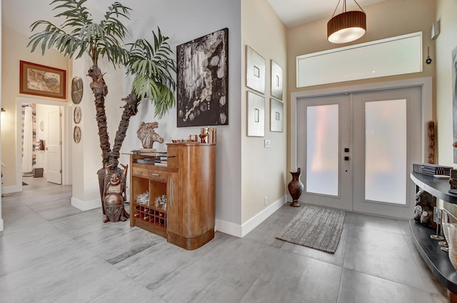 2951 San Remo Way, Delray Beach, FL 33445 - entryway with baseboards and french doors