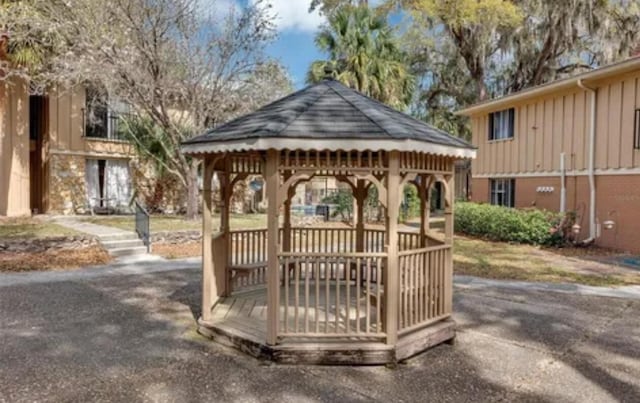 view of home's community with a gazebo