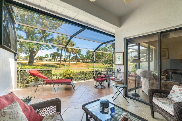 view of sunroom / solarium